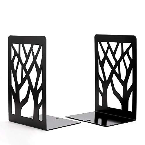 Serre-Livres d'arbre pour étagères, Cadeaux de décoration de Maison de Support d'étagère, Supports de Bouchons de Livre en métal antidérapants Robustes pour étagères de bibliothèque Cover