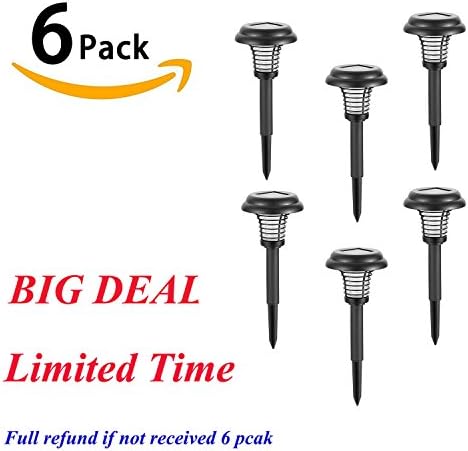 Feewer Mosquito Zapper Insect Killer, Solar Powered Electronic UV Bug Zapper -2 Modes Insect Mosquito Worm Killer - Stake in Ground Pathway Garden LED Lamp- Stinger for Mosquitoes/Moths/Flies - Black