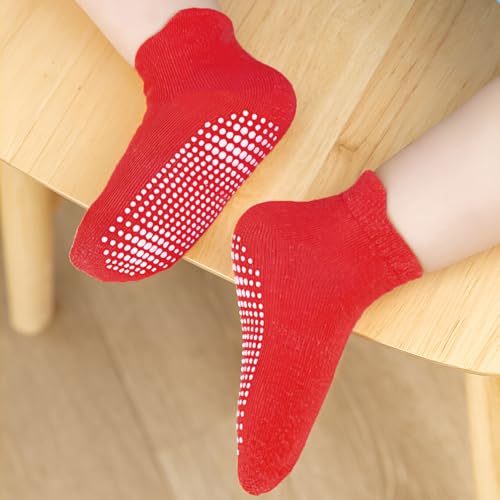 Image of MOMISY Baby Girl Boys children Non Slip Socks Toddlers Infant Warm Cotton Stretch Anti skid Socks-6 Pairs