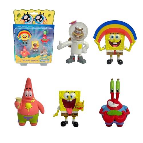 Bizak Bob Esponja Pack 5 Figuras Blister, muñecos coleccionables de 5 cm, Surtidos exclusivos con Personajes icónicos, Juguete para coleccionar (64393002-3) Bizak Bob Esponja Pack 5 Figuras Blister, muñecos coleccionables de 5 cm, Surtidos exclusivos con Personajes icónicos, Juguete para coleccionar (64393002-3)