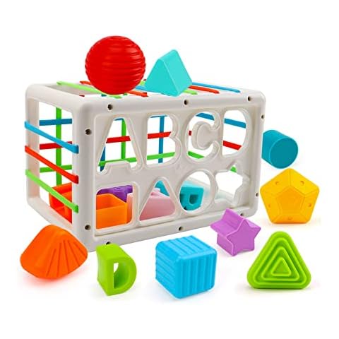 nicknack Montessori Toys for 18 Months, Baby Sensory Shape Sorter Toys for Toddlers Boys Girls 2 3 Years Old Cover