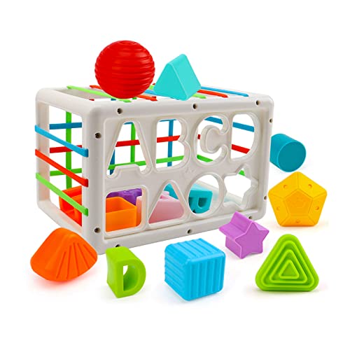 ALLCELE 6-in-1 Sensorisches Baby Spielzeug - Montessori Lernspielzeug Ab 6 Monate