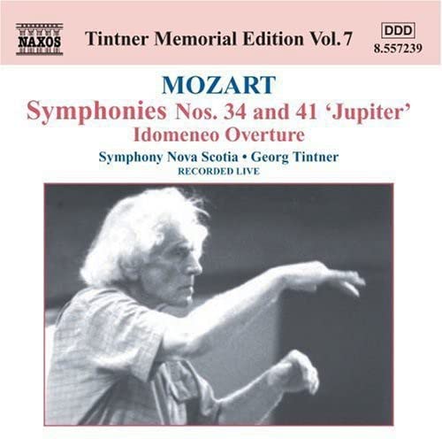 Tintner Memorial Edition Vol. 7 - Mozart Idomeneo Overturn & Symphonies 34 & 41 [Audio CD] Georg Tintner and Symphony Nova Scotia