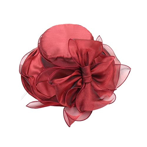 Chapeau rétro en organza à large bord pour se protéger du soleil avec élégance