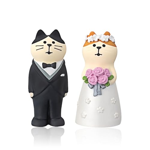 XJLyaya 2 Piezas Muñecos Tarta Boda, Figuras Novios Tarta,