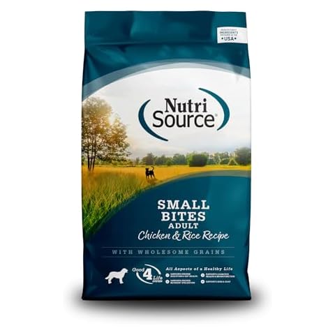 NutriSource Adult Dry Dog Food, Small Bites, Chicken and Rice, 12LB Cover