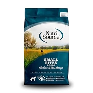 NutriSource Adult Dry Dog Food, Small Bites, Chicken and Rice, 12LB