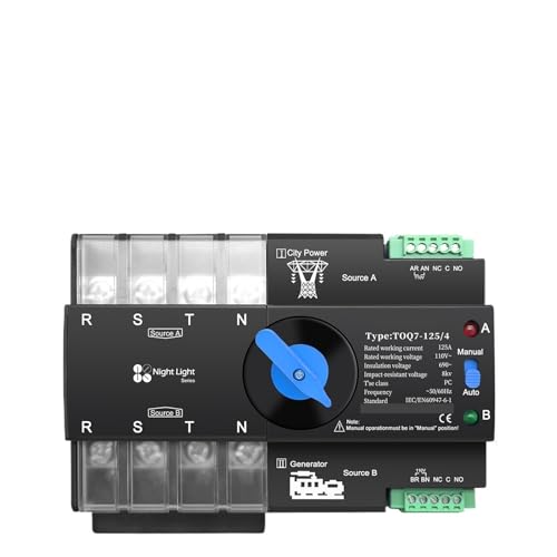 Commutateur de transfert automatique triphasé ATS 4P 125A 110V