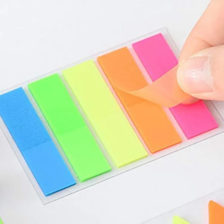 1600 Pcs Sticky Note Flags - Fluorescent Arrow Tabs, 5 Colors, Translucent & Writable For Books & Notes - View #10