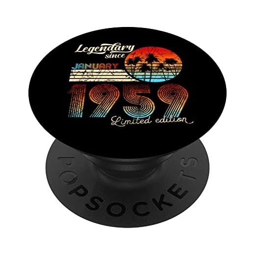 Cumpleaños Legendario Desde Enero De 1959 Regalo. PopSockets PopGrip Intercambiable