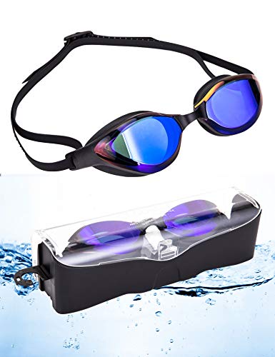 スイミングゴーグル スイムゴーグル 水中メガネ 水泳ゴーグル UVカット 曇り防止 クリア 防水 男女兼用 ゴーグル ケース付き