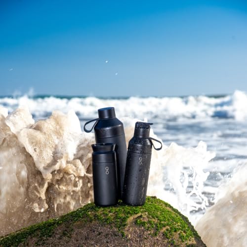 Image of Ocean Bottle - Recycled Stainless Steel Go Water Bottle - Eco-Friendly & Reusable Bottle - Obsidian Black - 17 oz
