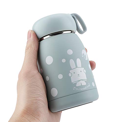 Mini Botella de Agua de 320 Ml, Pequeño Recipiente de Leche Portátil de Acero Inoxidable, Taza de Vacío, Taza, Botella de Agua para Niños Pequeños, Niñas,...
