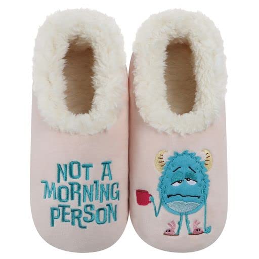 Image of Snoozies Slipper Socks -Funny Quote House Slippers for Women, Non-Slip Fuzzy