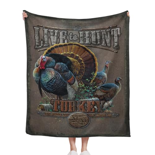 Turkey Throw Bedroom Accessories Flannel Blanket Soft Warm Four Seasons Bed Throw Air Conditioning Blanket Sofa Quilt (60X50 Turkey)
