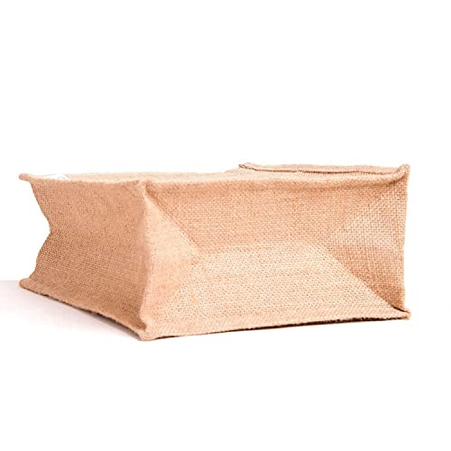 Image of Cycle & Corn Design Jute Bag with Zip Closure | Tote Lunch Bag | Multipurpose Bag (6)