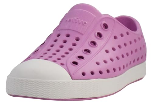 Native Shoes Unisex-Kids Jefferson Sneakers, Chillberry Pink/Shell White, 8 Toddler