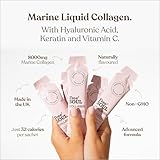 Marine Liquid Collagen 8000mg with Hyaluronic Acid, Keratin, & Vitamin C | 14 x 8000mg Hydrolysed Collagen Peptides Sachets | High Absorption Collagen Liquid Supplement by Free Soul - Image 2