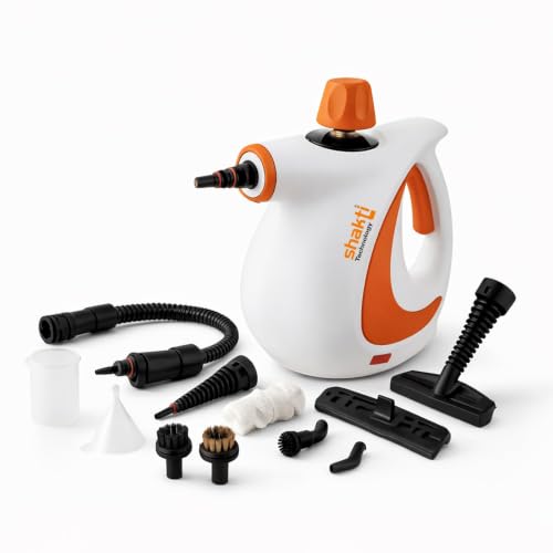 Image of Shakti Technology Steam Blast Steam Cleaner for Home - Kills 99.9% Germs - 1000W High Pressure Power for Tough Grease, Kitchen Chimney & Car Detailing