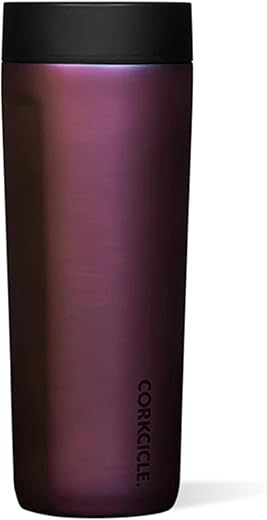 Corkcicle Commuter Cup Insulated Stainless Steel Spill Proof Travel Coffee Mug Keeps Beverages Cold for 9 Hours and Hot for 3 Hours, Nebula, 17 oz