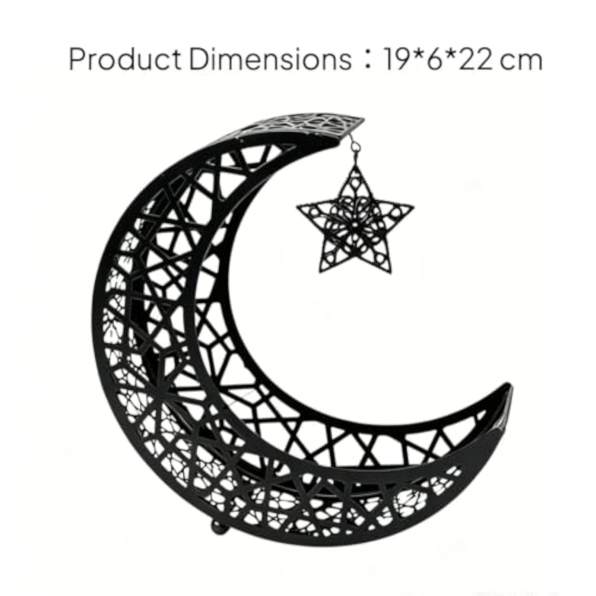 Openwork Moon Tray with Star Charm, Practical Decor