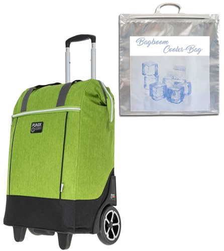 Punta Big Wheel Einkaufsroller Einkaufswagen Shopping Trolley Einkaufstrolley Trolly 10303 + Thermotasche (Two Tone Grün 0700)