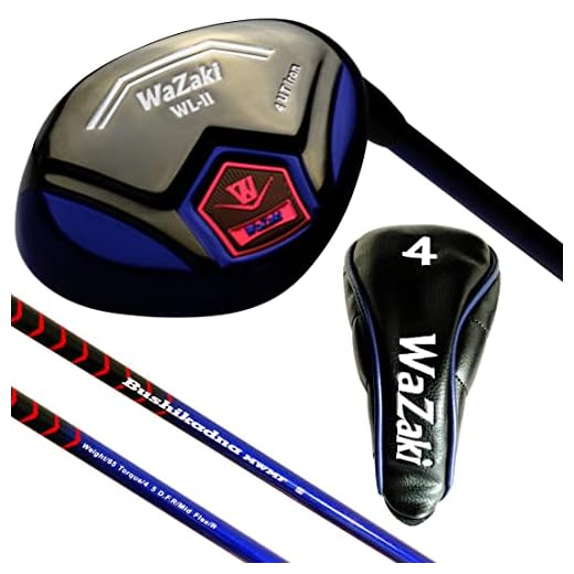 Japan WaZaki Single Hybrid Iron USGA R A Rules Golf Club with Cover,WLIIs Model,Black Blue Finish,No.6, 27 Degree,Mens Regular Flex,65g Graphite Shaft,Plus Half Inch Length