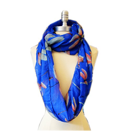 Floral Butterfly Bird Dragonfly Light Weight X Large Infinity Scarf2
