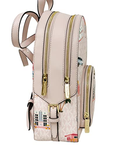 Michael Kors Jaycee Medium Zip Pocket Backpack Light Powder Blush Pink Mk Miami #TOP7
