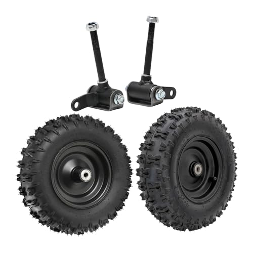 2pcs 4.10-6 Tires and Wheels Rims and 12mm Steering Spindles