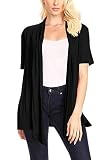 HEO CLOTHING Women's Plus Size/Reg Solid & Printed Open Front Draped Jacket Cardigan MADE IN USA, Hc