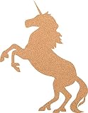 Einhorn als Pinnwand aus Kork XXL ca. XXL 80x50 cm | Umriss Einhorn zum Pinnen und als Wanddeko | Tolle CORKWORLD | Detailgenau & Hochwertig