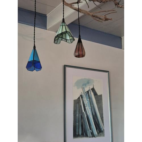 Lampe Tiffany-style créative au cordon en lin Solid sublimez votre table de salle