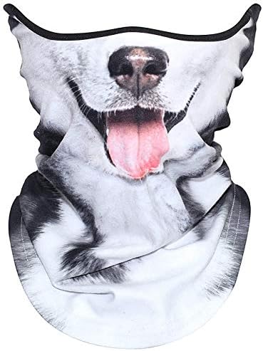 3D Animal Neck Gaiter Balaclava Anti-UV Windproof Face Mask Scarf for Motorcycle Cycling Hiking Ski Halloween