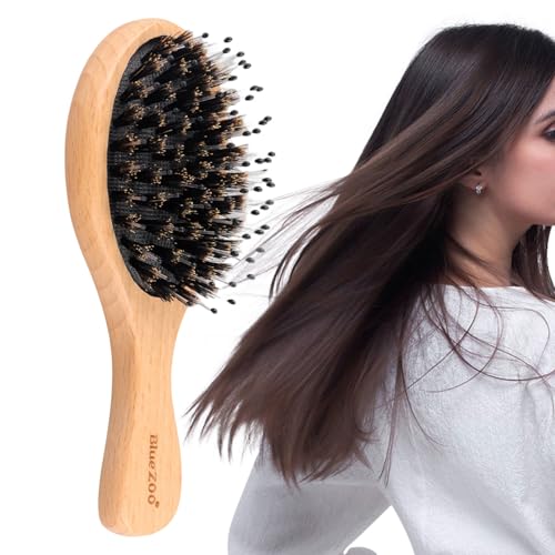 Cepillo de pelo para mujer, cepillo de pelo relajante | Cepillo de peine de masaje con mango de madera para cabello flyaway - Peine de cuidado antiestático, suministros personales para el