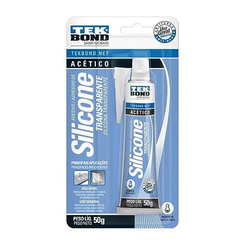 Silicone Acético Blister, Incolor, 50g