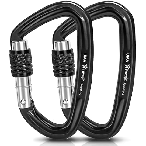 Favofit UIAA Certified 42kn Safety Carabiner Clips Cover