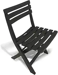 Cadeira de Plástico Dobrável Lanchonete Preta 110kg ARQPLAST