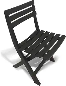 Cadeira de Plástico Dobrável Lanchonete Preta 110kg ARQPLAST