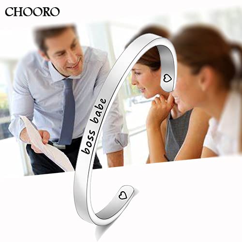 Image of CHOORO Boss Babe Bracelet Gift for Boss Best Boss Ever Boss Jewelry Bosses Day Boss Gift