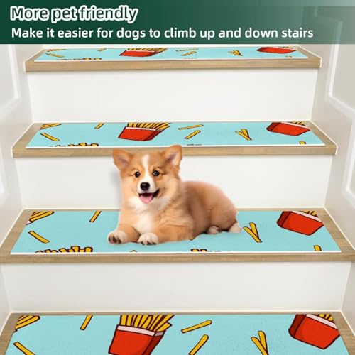 Alfombrillas para escaleras de madera sin residuos para perros 6