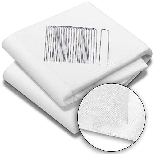 vounot® Bâche de Protection Hivernale en Tissu Non-Tissé 50g/m² avec Piquets de Fixation Respirante et Résistante Protection Contre Le Gel pour Les...