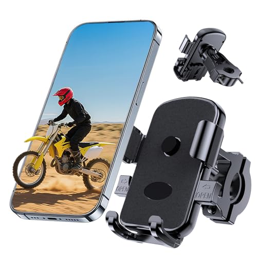 Bike Phone Mount Holder, Motorcycle Phone Mount for Scooter, Mountain, Dirt...