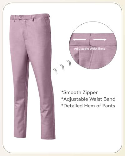Image of Men's 3 Piece Slim Fit Suit Set, Two Button Blazer Solid Jacket Vest Pants Wedding Business Suit