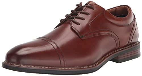 Image of Nunn Bush Men's Centro Flex Cap Toe Oxford Dress Casual Leather Comfortable Lace Up