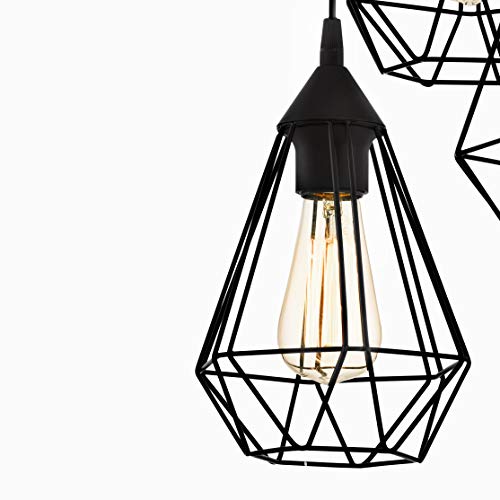 EGLO Lampada a sospensione TARBES, lampada nero a