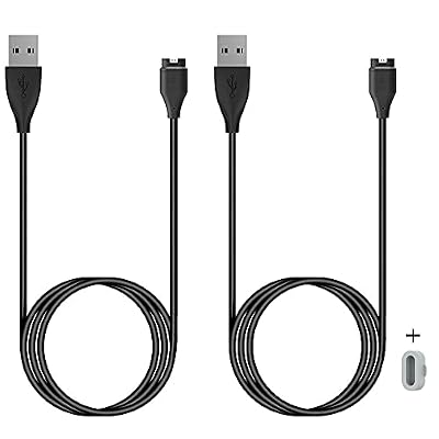 Charger For Garmin Approach S10 S12 S40 S42 S44 S50 S60 S62 S70, Replacement Charging Cable Plus A Grey Charger Port Anti Dust Plug For Garmin Approach Smart Watch 2 Pack