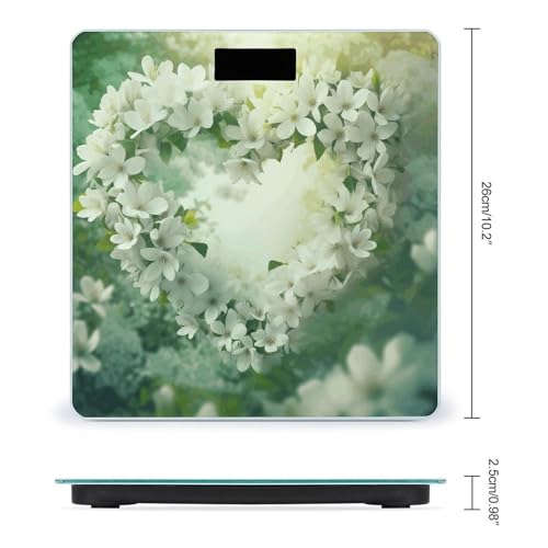 Báscula digital para baño de vidrio templado blanca miniatura 2