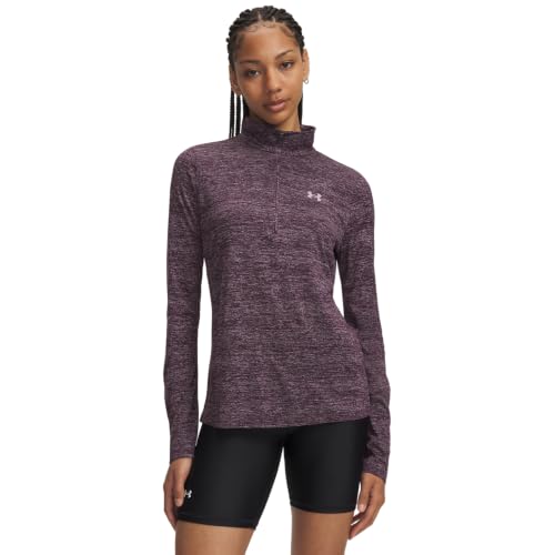 Under Armour Damen Tech 1/2 Zip Twist T-Shirt Lila S – Ansicht 1