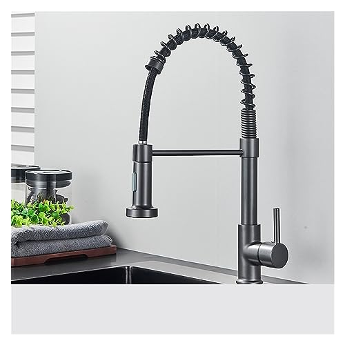 Robinet d'évier de cuisine noir mat avec mitigeur orientable moderne